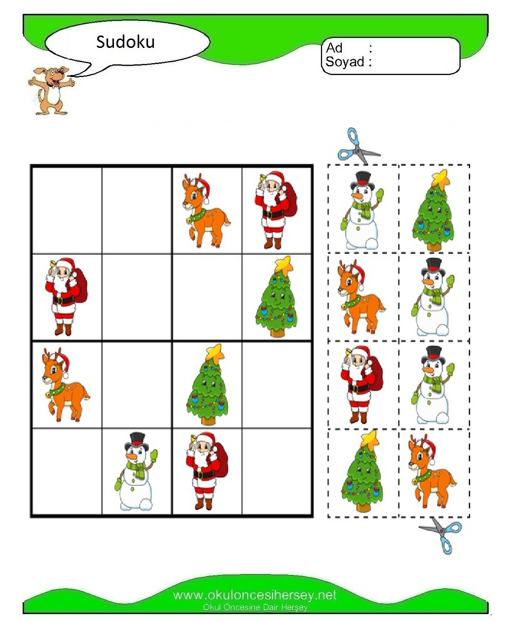 Sudoku Çocuk Bulmacaları